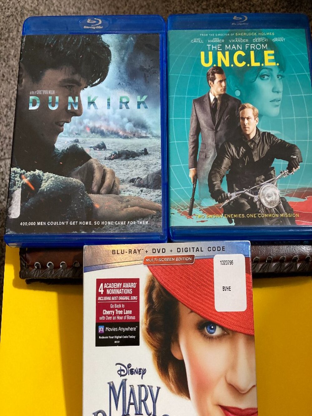 Mary Poppins Return, Dunkirk, Man From Uncle Blu-Ray